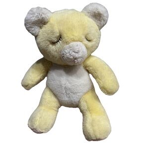 1985 Graphics International Pastel Yellow Teddy Bear Sleeping Plush Vintage Rare